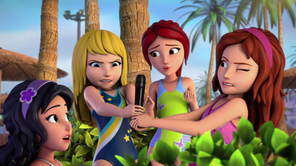 who is holding the microphone?