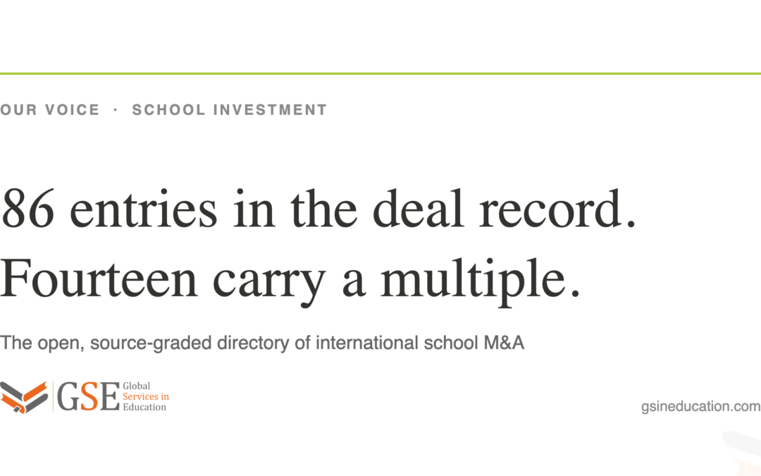 International School M&A: Verified Transactions, Prices and EBITDA Multiples (2021 to 2026)