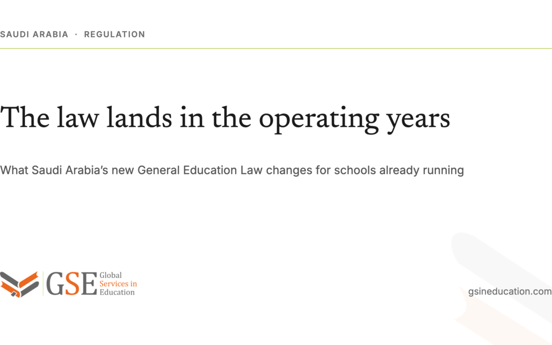 Saudi Arabia’s New Education Law Lands in the Operating Years
