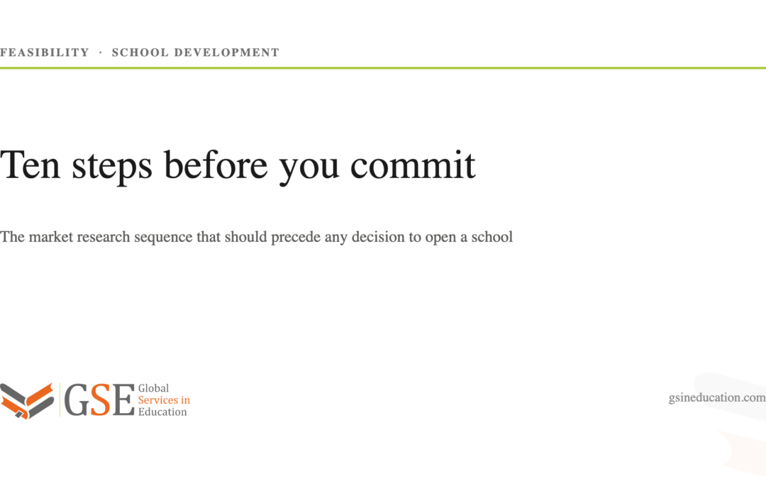 Market Research & Feasibility Study: 10 Steps To Open A School Series