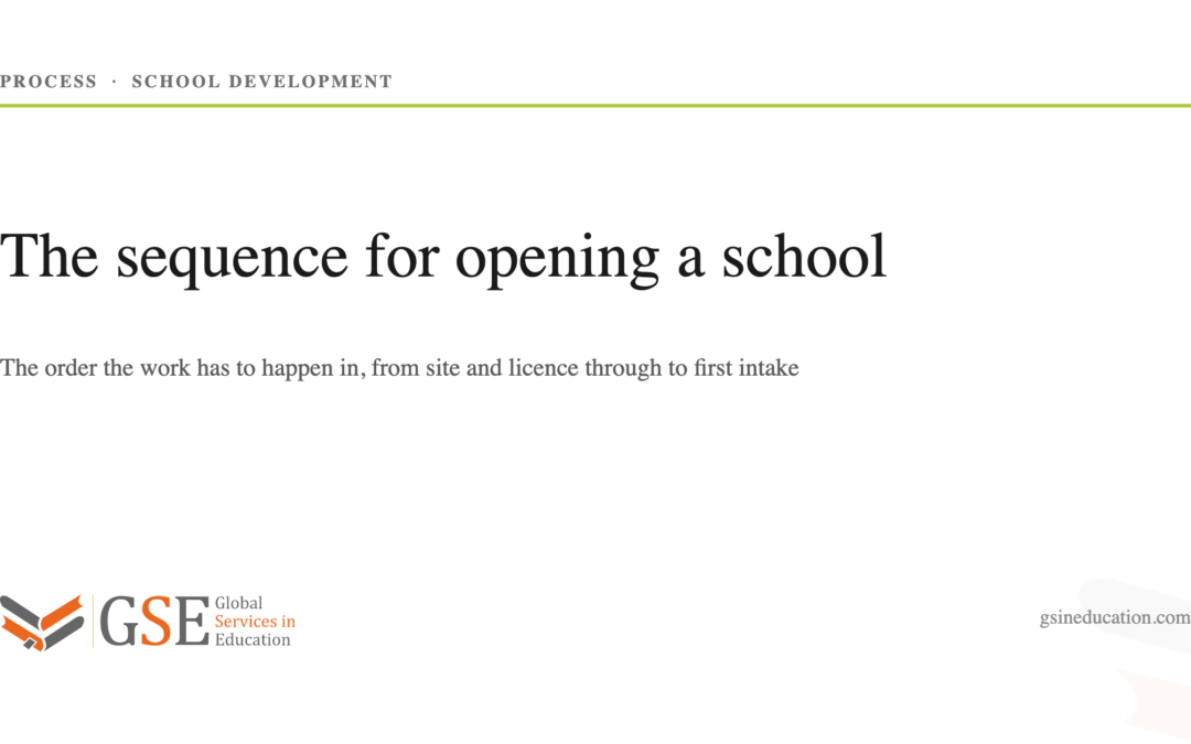 Steps to Setting Up a New School