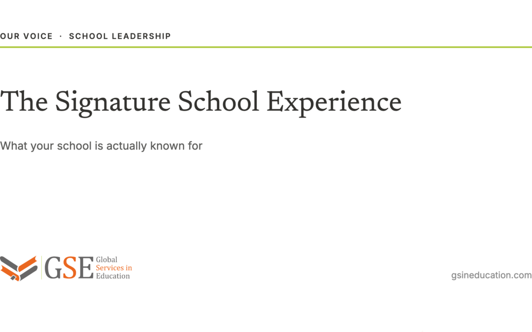 The Signature School Experience: What Your School Is Actually Known For
