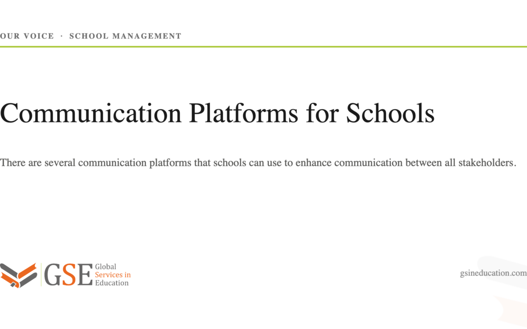 Communication Platforms for Schools