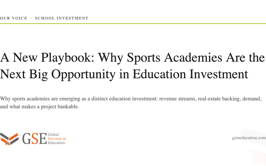 A New Playbook: Why Sports Academies Are the Next Big Opportunity in Education Investment
