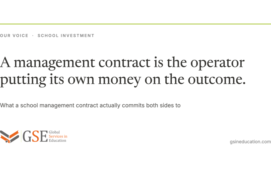 What is a School Management Contract?
