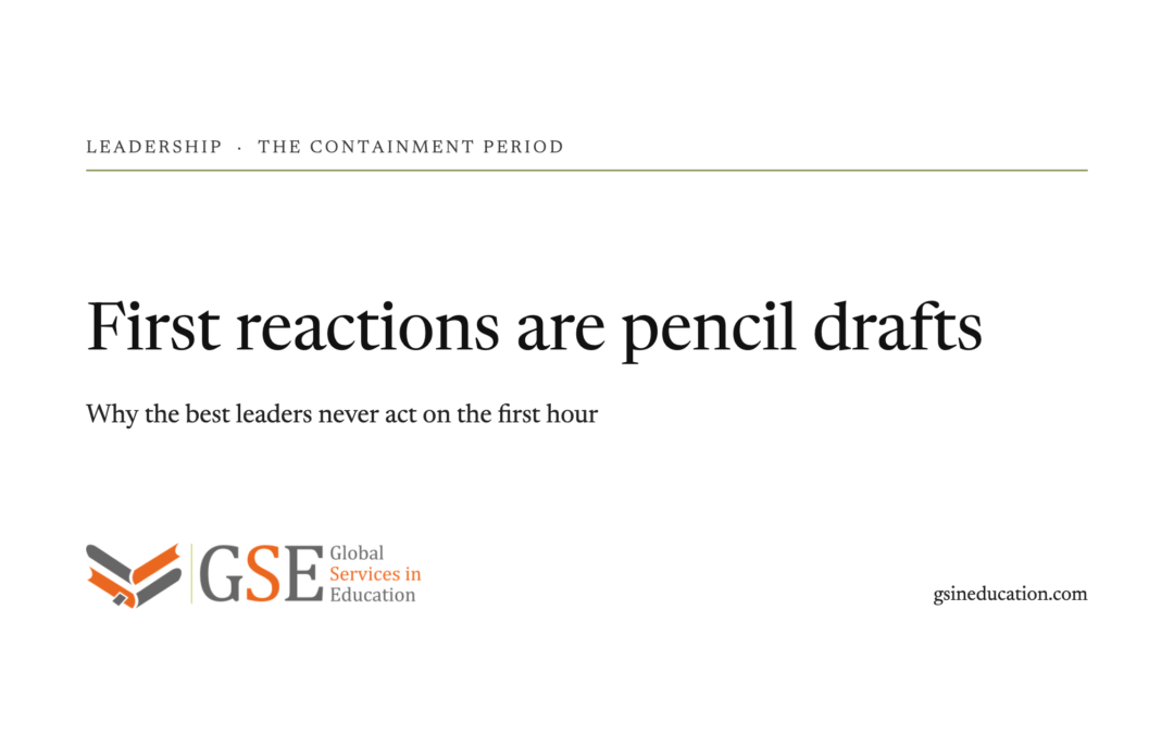 First Reactions Are Pencil Drafts